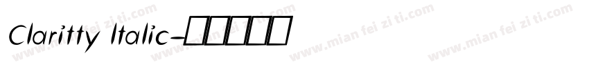 Claritty ltalic字体转换